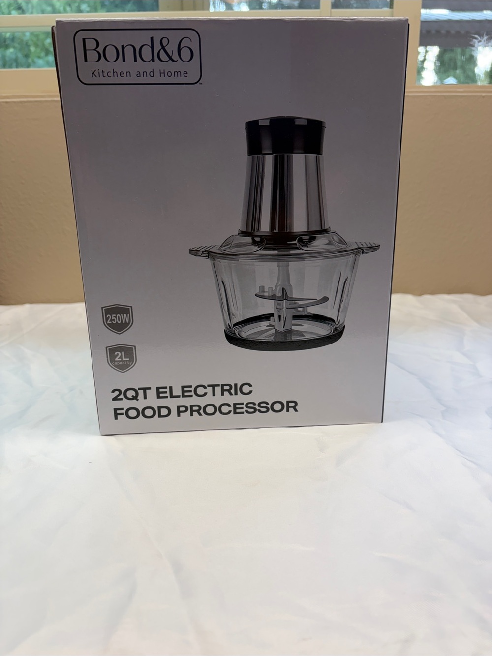 2QT Electric Food Processor - Silver/Black